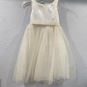 Cinderella Couture, NWT, girl's size 6, ivory,  flower girl dress with belt.